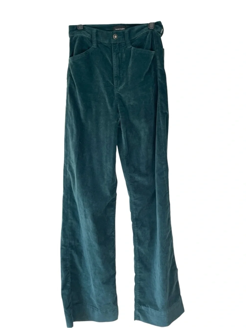 Favorite Daughter Mischa Wide Leg Pants 24 Green Velvet High Rise Trouser